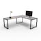 We'Re It Connect It L-Shaped Desk, 77 in D X 30 in H, 60 in W X Thermally Fused Laminate DI60304824L1BBF-BLK-8827 - alternate 8